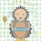 Baby Boy Birth announcement. Cute Hedgehog