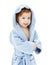 Baby boy in blue robe