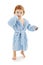 Baby boy in blue robe