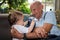 Baby boy with great grandfather