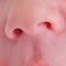 Baby boy nose close up, face newborn infant macro
