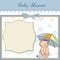 Baby boy shower card with funny baby