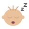Baby boy sleep flat icon, child and infant