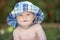 Baby boy with sunhat