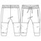 Baby Boys Cut and sew Knit Fleece Pant fashion flat sketch template. Technical Fashion Illustration. Urban Look Sweat pants