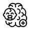 Baby brain icon vector outline illustration