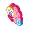 Baby brain isometric icon vector illustration