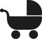 Baby buggy icon