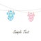 Baby Card hanging baby baby clothing icons