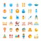 Baby care flat vector icons