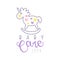 Baby care logo design, emblem with rocking horse toy, label for baby products store, toys shop and any other children