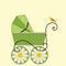 Baby Carriage and bird