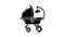 Baby carriage cute icon animation