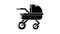 Baby carriage family icon animation