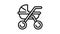 Baby carriage icon animation