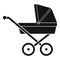 Baby carriage icon, simple style