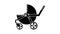 Baby carriage modern icon animation