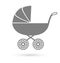 Baby carriage - pram icon isolated on white