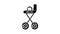 Baby carriage yellow icon animation