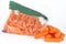 Baby Carrots Spilling from Plastic Bag