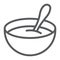 Baby cereal line icon, food and eat, dish sign, vector graphics, a linear pattern on a white background.