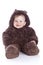 Baby child in teddy-bear costume