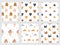 Baby and children seamless patterns with rainbow, lemons, ice creams, stars and hearts. Vector design