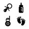 Baby, Children. Simple Related Vector Icons