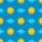 Baby cloth Cute pattern. funny sun and cloud cartoon style background. kids character texture. Childrens style