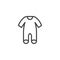 Baby clothes bodysuit line icon