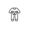 Baby clothes bodysuit line icon