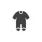 Baby clothes bodysuit vector icon