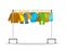 Baby clothes on hanger rack flat illustration