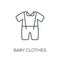 baby clothes linear icon. Modern outline baby clothes logo conce