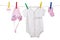 Baby clothing hanging on the clothesline