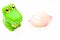 Baby colour animal toy rubber crocodile and pig