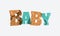 Baby Concept Stamped Word Art Illustration