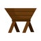 Baby cot of wood manger icon