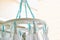 Baby cotton diapers hanging on plastic white cloth clamp for sun