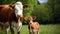 baby cow with calf