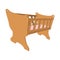 Baby cradle cartoon icon