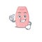 Baby cream cartoon character design showing OK finger