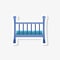Baby Crib icon, Wooden Crib sticker