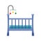 Baby Crib icon, Wooden Crib Stock Vector