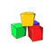 Baby cubes icon, cartoon style
