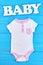 Baby cute organic cotton bodysuit.