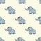 Baby cute seamless pattern with elephants. Baby seamless pattern with painted elephants. Seamless elephant cartoon pattern.