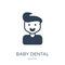 baby dental icon in trendy design style. baby dental icon isolated on white background. baby dental vector icon simple and modern