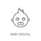 Baby dental linear icon. Modern outline Baby dental logo concept