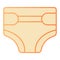 Baby diaper flat icon. Disposable diaper orange icons in trendy flat style. Child nappy gradient style design, designed